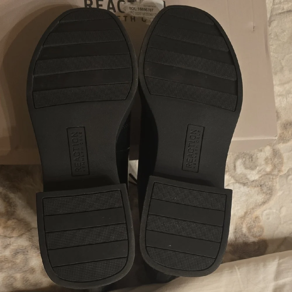 Kenneth Cole Black Quilted Combat Boots - Picture 15 of 16